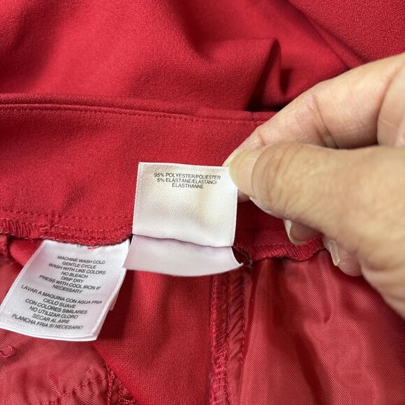 Anne Klein Dress Pants Red  Comfort Knit Womens Sz 16 Straight Leg - Picture 11 of 11